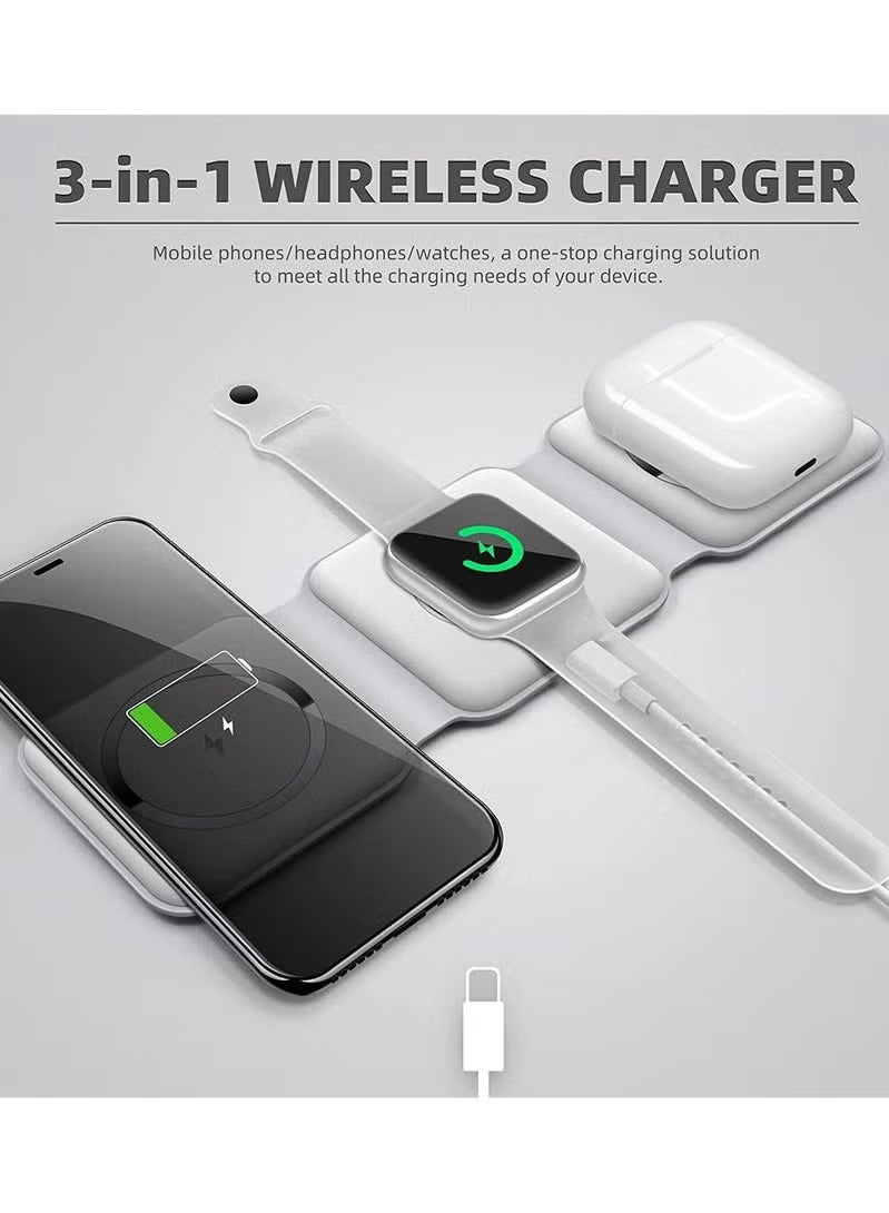 3-in-1 Magnetic Foldable Wireless Charger